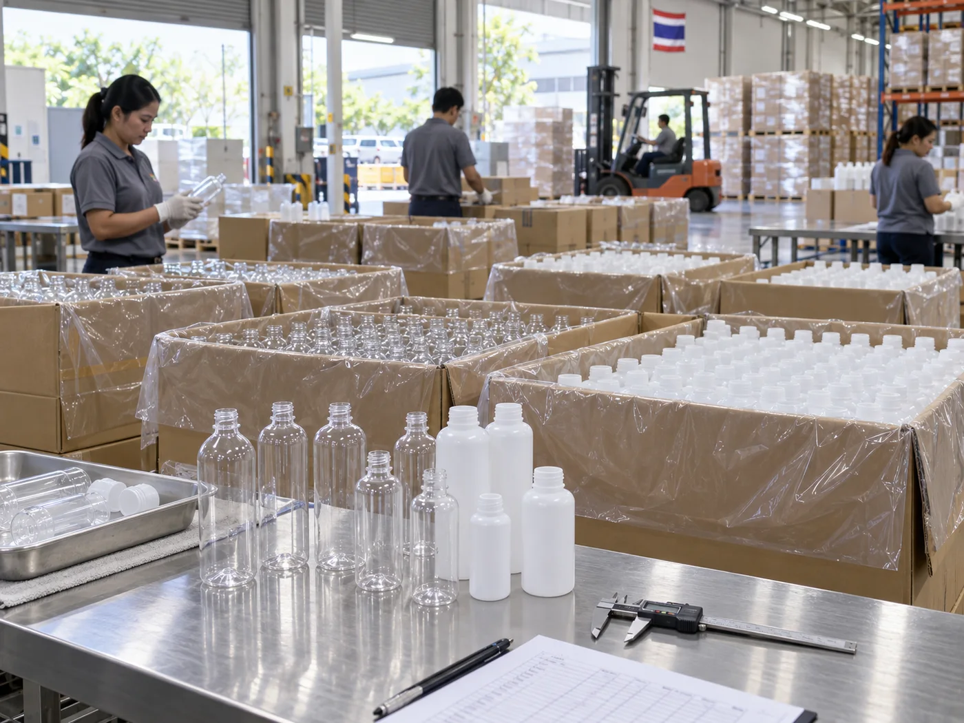 ภาพประกอบการตรวจขนาดขวด